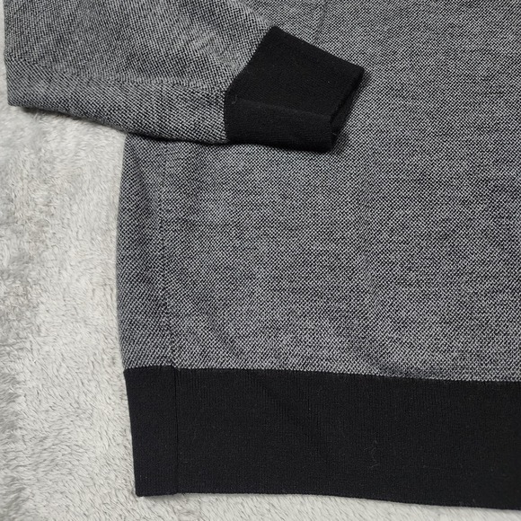 Brooks Brothers Sweater Mens XL Gray Half Zip Mock Neck Merino Wool Prologis - Picture 2 of 14